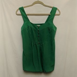 Banana Republic green silk tank blouse